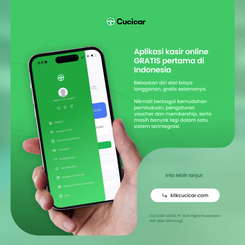 Tampilan dashboard user interface website klien