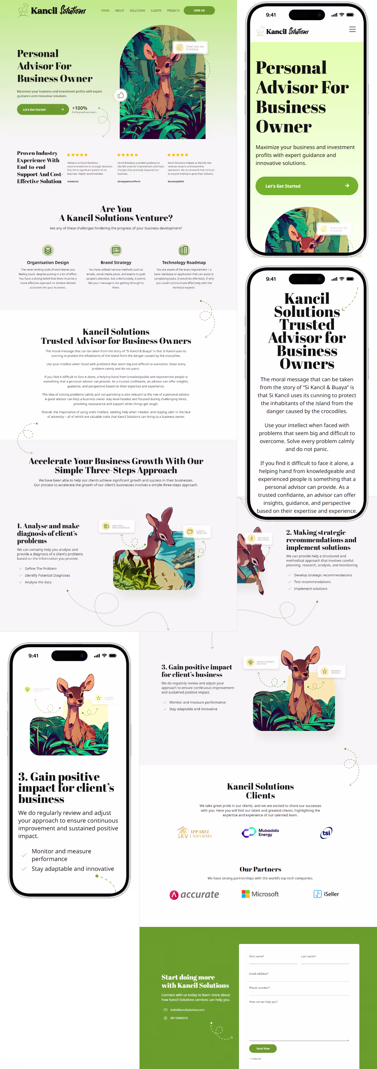 Contoh hasil karya jasa pembuatan landing page profesional oleh Leo Ari Wibowo